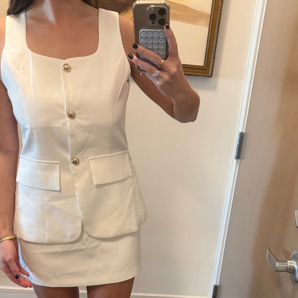 Commense White Skirt Set Size M - Picture 4 of 5